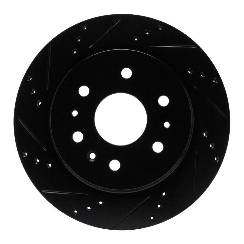 Cadillac Escalade Brake Rotor (1) - Rear Left - R1 Concepts - Drilled & Slotted - Black - `19-`25
